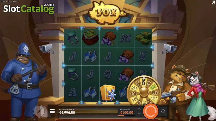 Cash Crooks slot gameplay screenshot