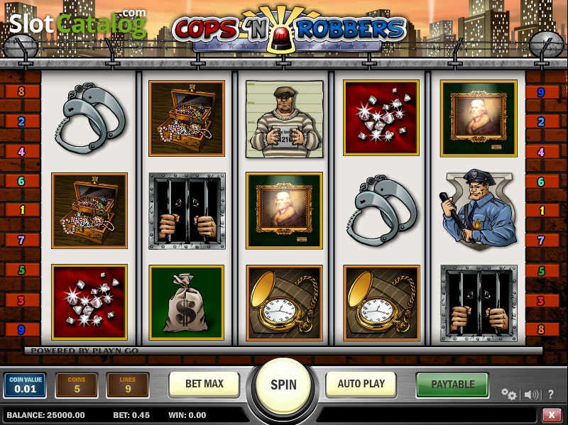 Cops and Robbers slot gameplay screenshot