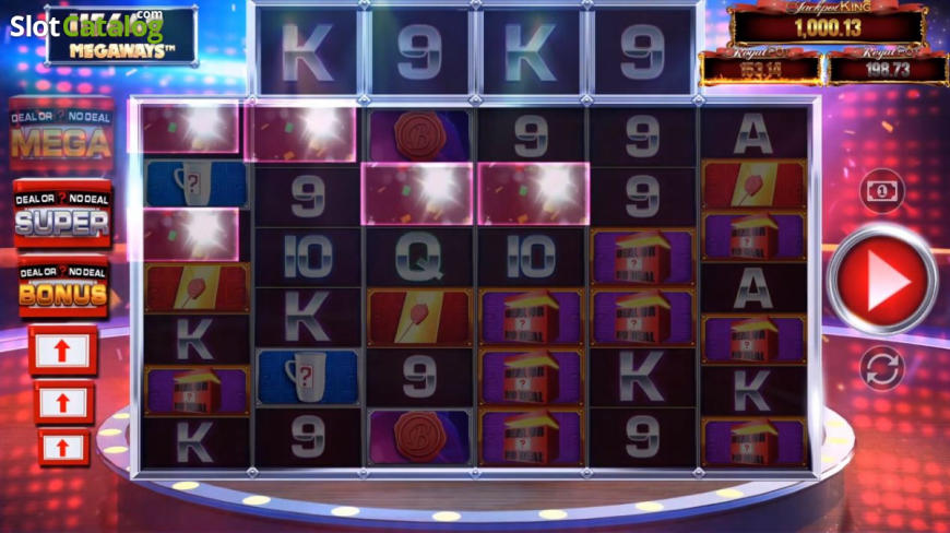Deal or No Deal Megaways slot gameplay screenshot
