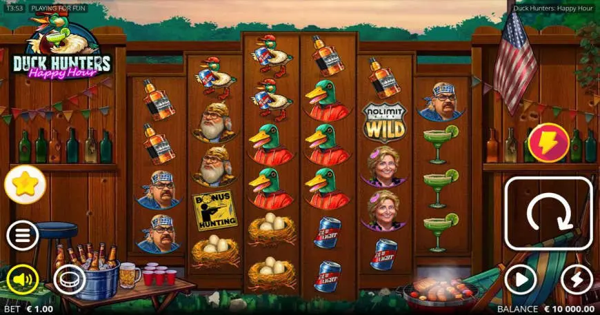 Duck Hunters Happy Hour slot gameplay screenshot