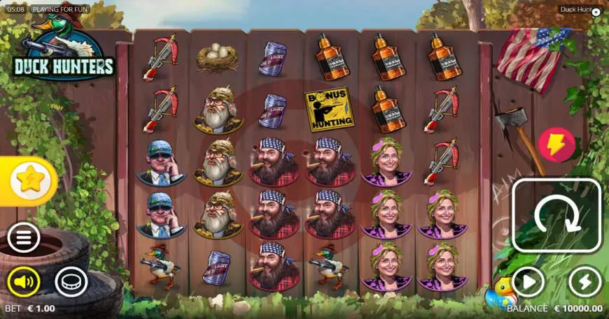 Duck Hunters slot gameplay screenshot