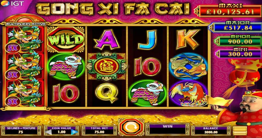 Gong Xi Fa Cai slot gameplay screenshot
