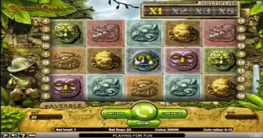 Gonzo’s Quest slot gameplay screenshot