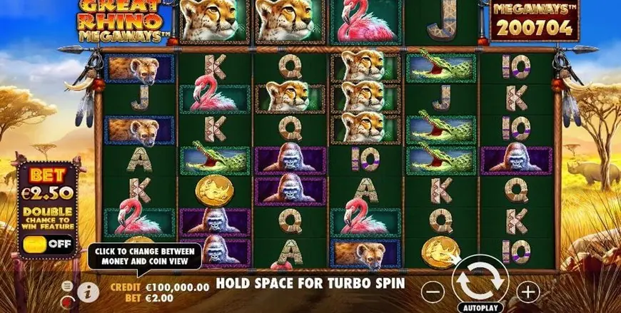 Great Rhino Megaways slot gameplay