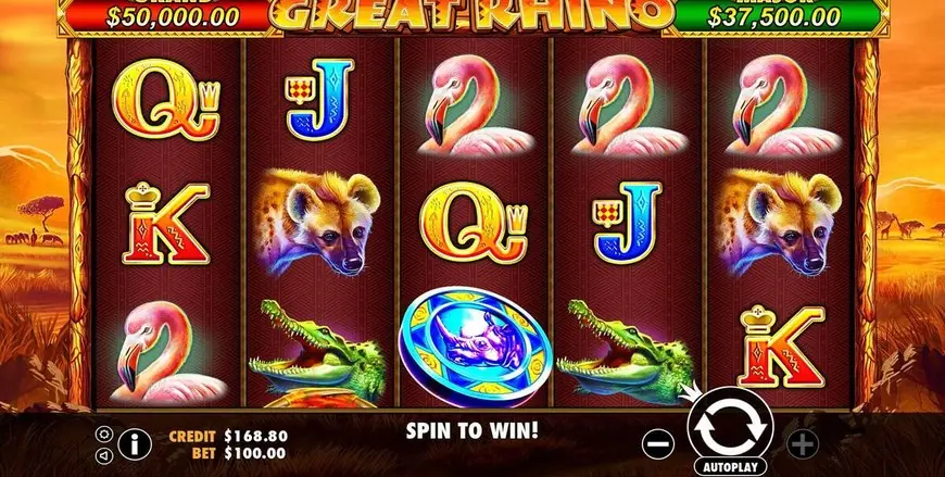 Great Rhino slot gameplay