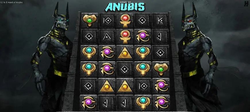 Hand of Anubis slot gameplay screenshot