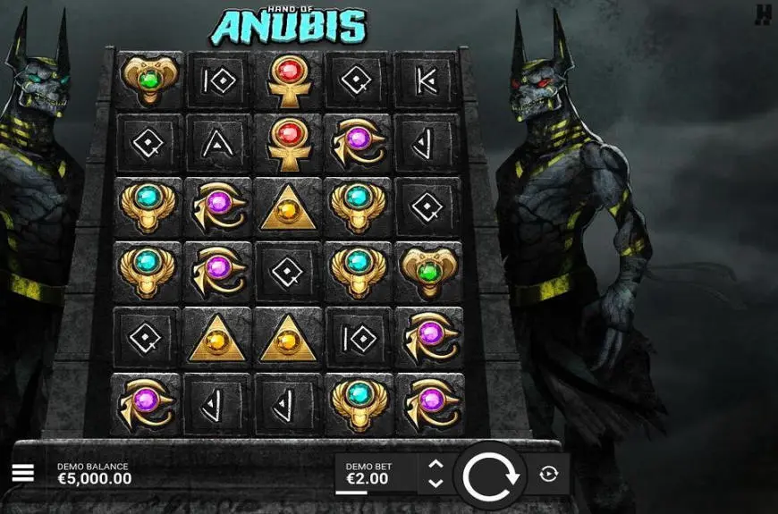 Hand of Anubis slot gameplay screenshot
