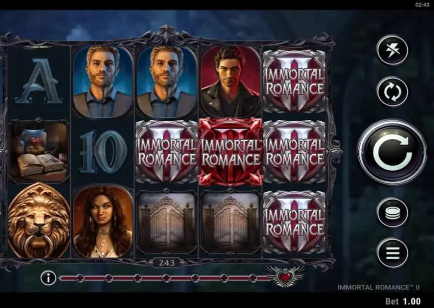 Immortal Romance 2 slot gameplay screenshot