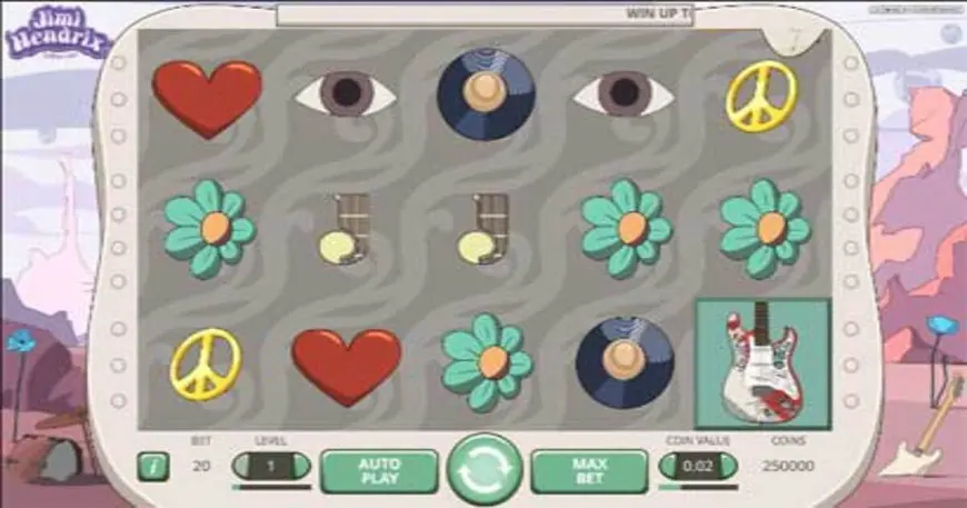 Jimi Hendrix slot gameplay screenshot