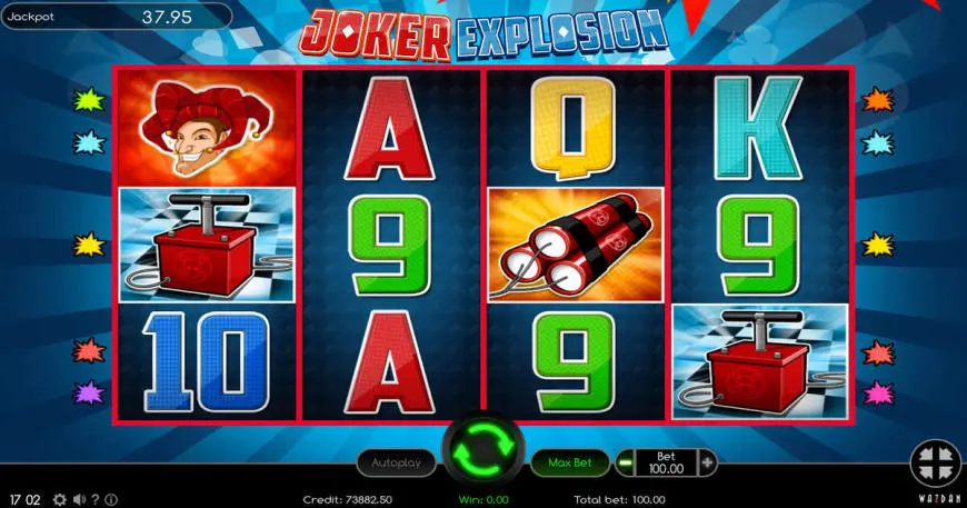 Joker Explosion slot gameplay screenshot