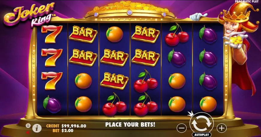 Joker King slot gameplay screenshot