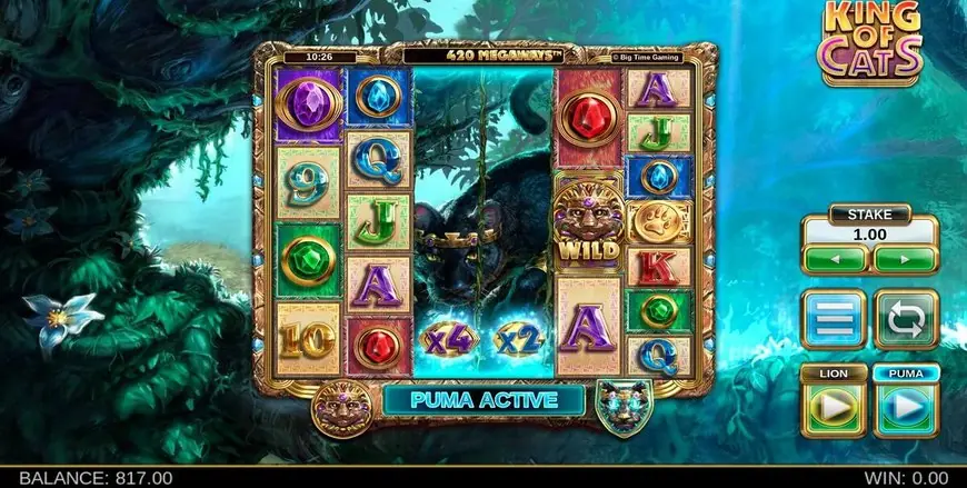 King of Cats slot gameplay