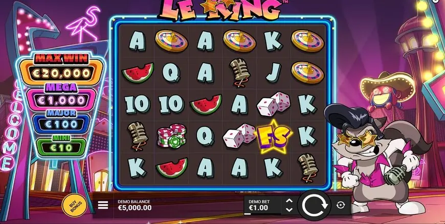 Le King slot gameplay