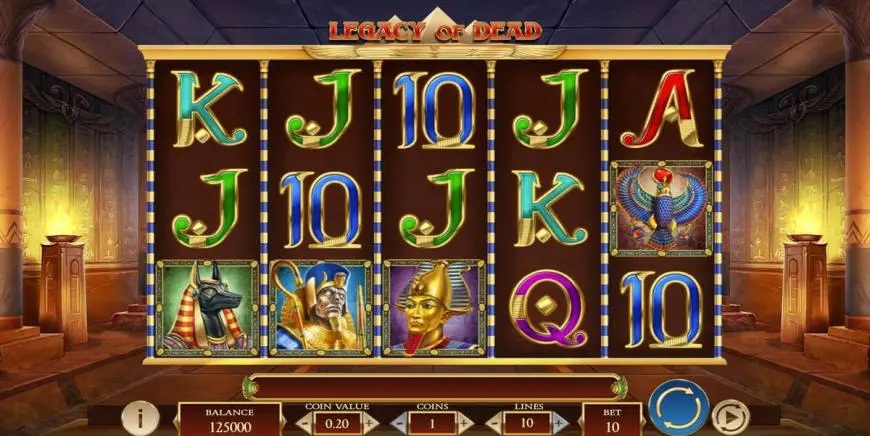Legacy of Dead slot gameplay screenshot
