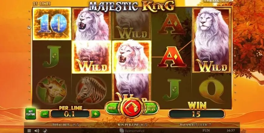 Majestic King slot gameplay