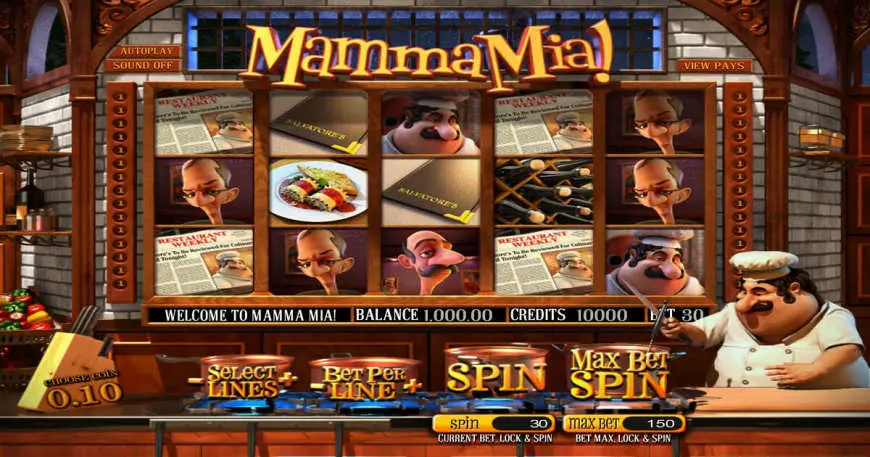 Mamma Mia slot gameplay screenshot