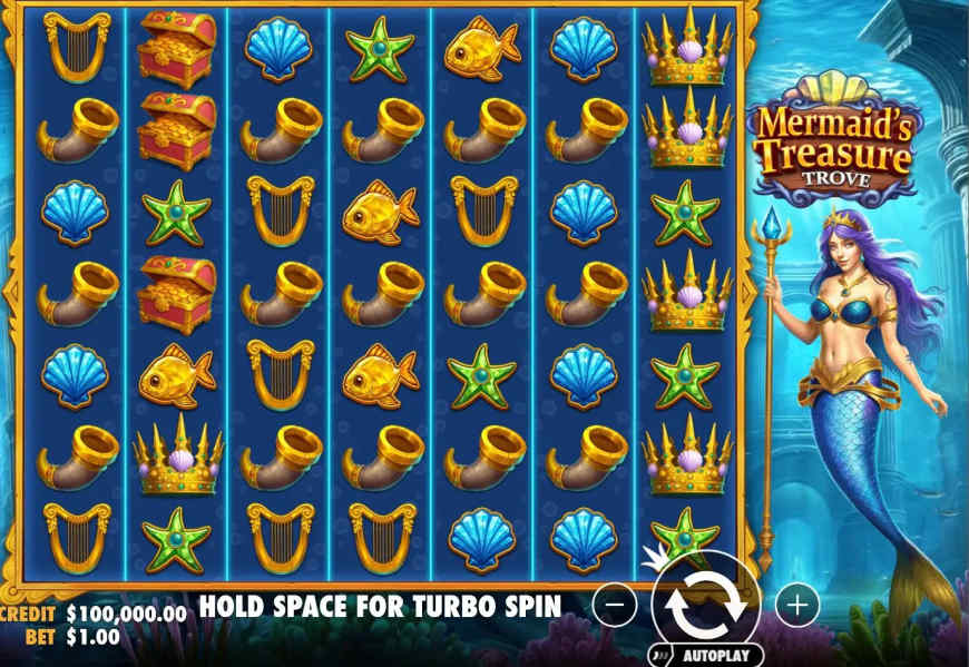 Mermaid's Treasure Trove slot gameplay screenshot