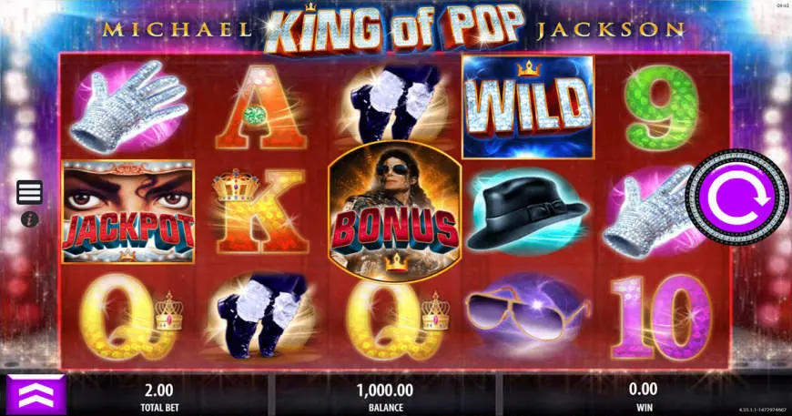 Michael Jackson King of Pop slot gameplay screenshot