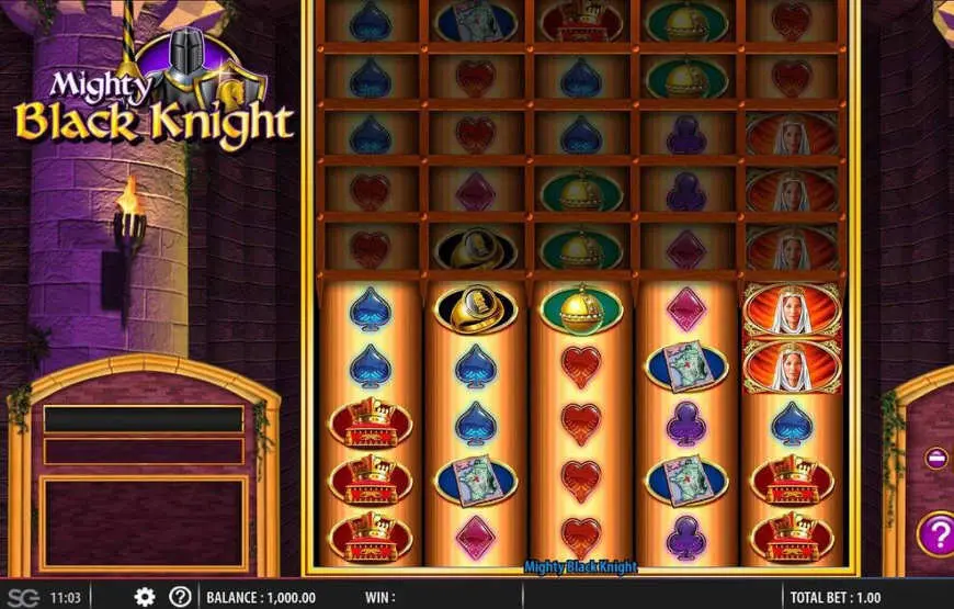 Mighty Black Knight slot gameplay screenshot