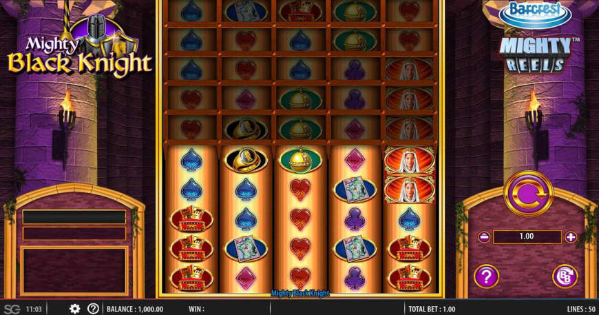 Mighty Black Knight slot gameplay screenshot