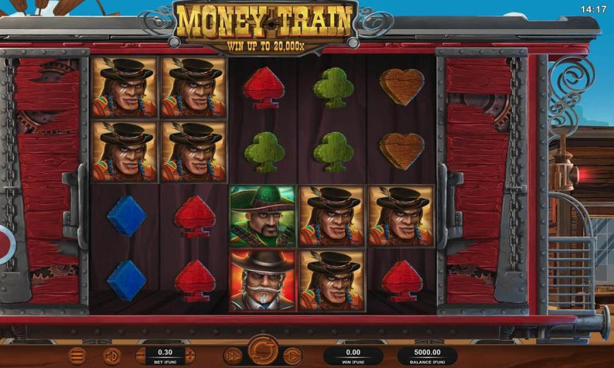 Money Train slot gameplay screenshot