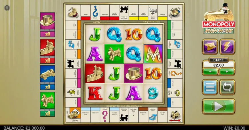 Monopoly Rush Hour slot gameplay screenshot