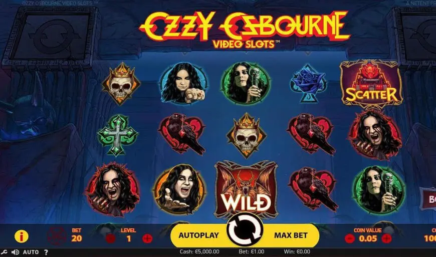 Ozzy Osbourne slot gameplay screenshot