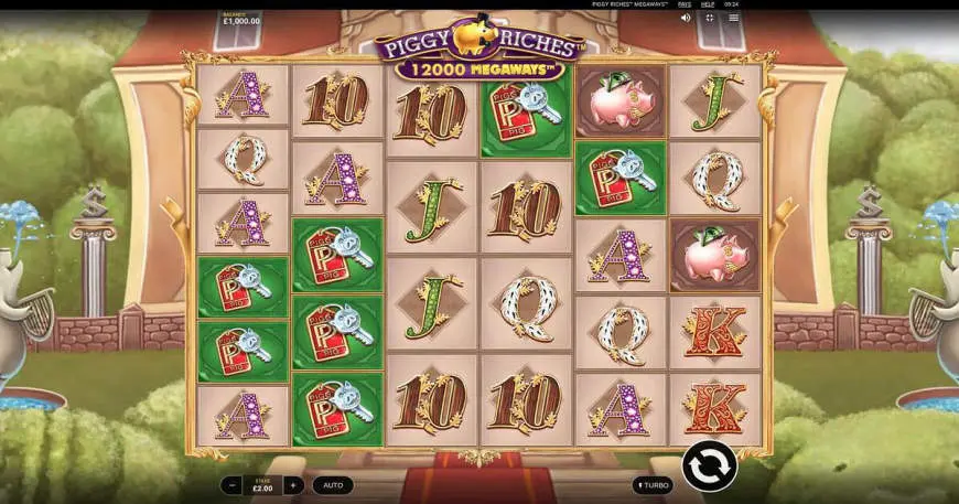 Piggy Riches Megaways slot gameplay screenshot