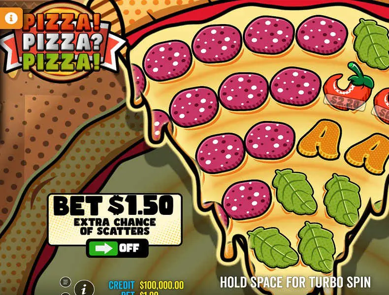 Pizza! Pizza? Pizza! slot gameplay screenshot
