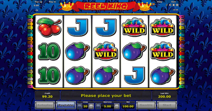 Reel King slot gameplay screenshot