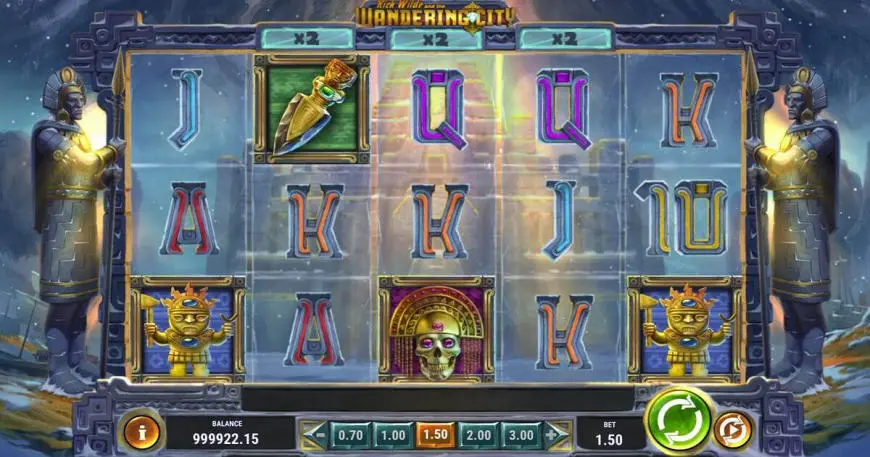 Rich Wilde and the Wandering City slot gameplay screenshot