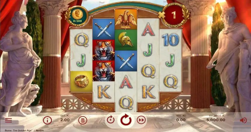 Rome: The Golden Age slot gameplay screenshot