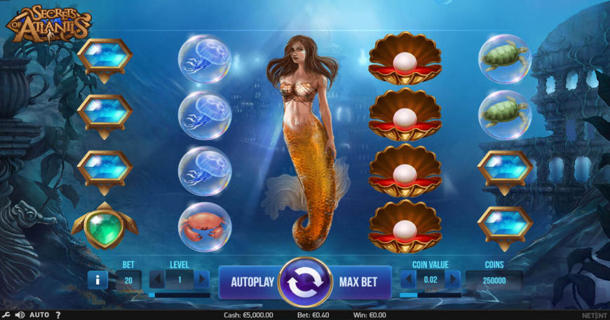 Secrets of Atlantis slot gameplay screenshot