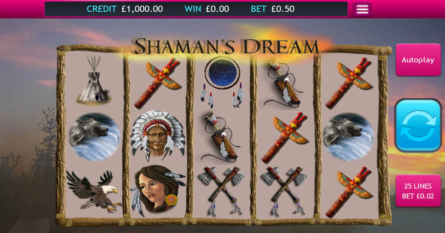 Shaman's Dream slot gameplay