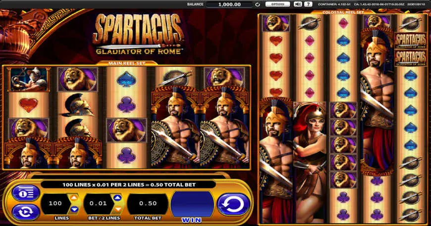 Spartacus Gladiator of Rome slot gameplay screenshot