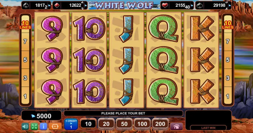 The White Wolf slot gameplay screenshot