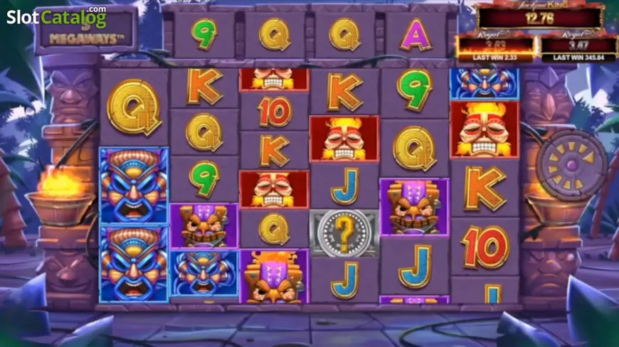 Tiki Treasures Megaways slot gameplay screenshot