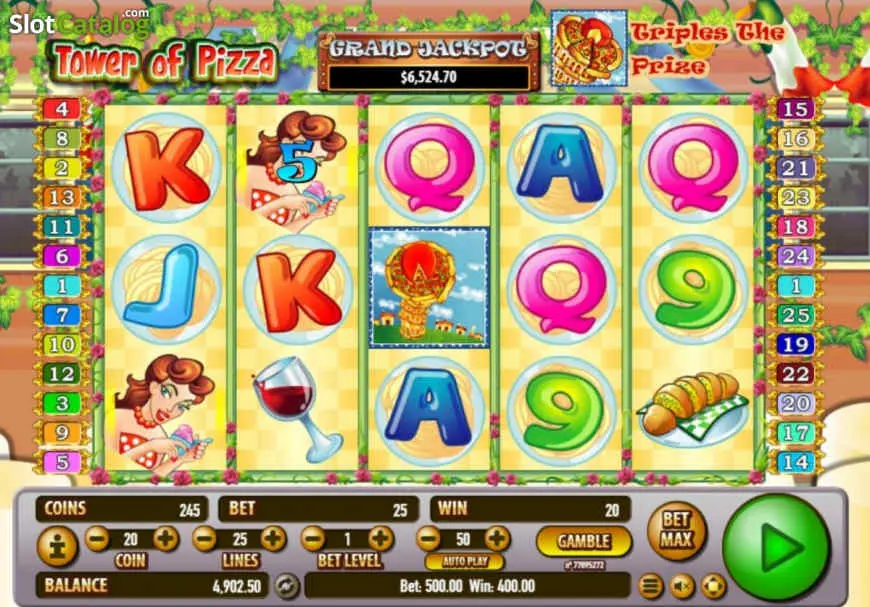 Tower Of Pizza slot gameplay screenshot