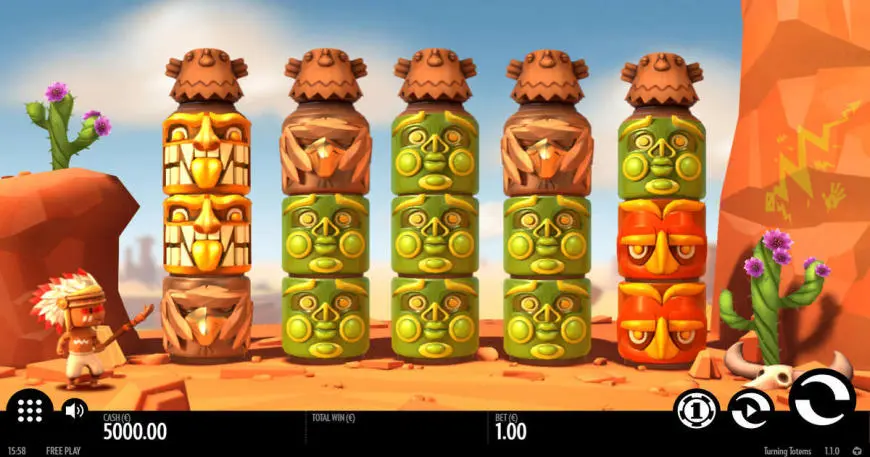 Turning Totems slot gameplay screenshot
