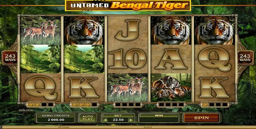 Untamed Bengal Tiger slot gameplay