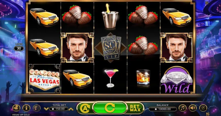 Vegas VIP Gold slot gameplay screenshot