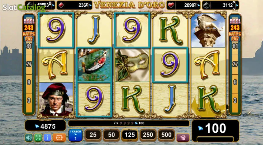 Venezia d'Oro slot gameplay screenshot