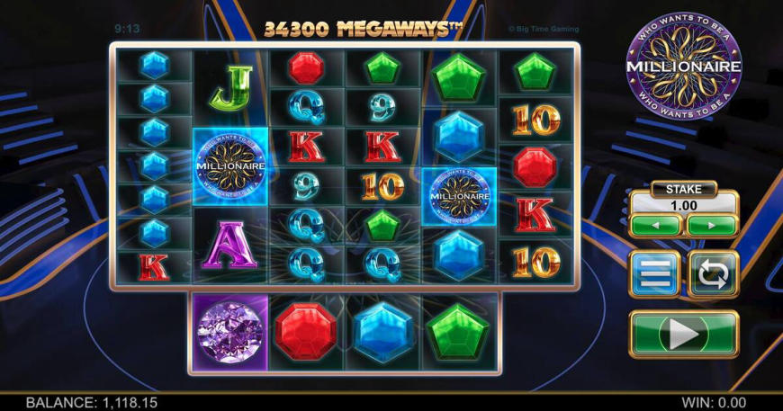 Who Wants to Be a Millionaire Megaways slot gameplay screenshot