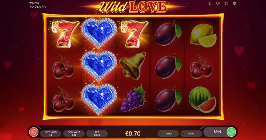 Wild Love slot gameplay screenshot