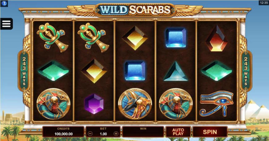 Wild Scarabs slot gameplay