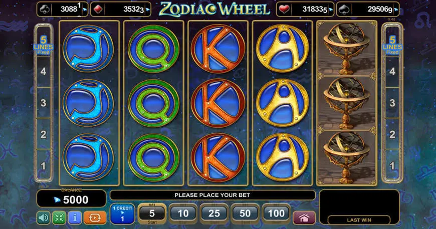 Zodiac Wheel slot gameplay screenshot
